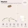 Maytoni Pendelleuchte Curve gold 4000K Bild 2