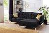 Wohnlandschaft Sayar / Salome, Polyester, Stoff, Schwarz, 251 x 90 x 186 cm Bild 2