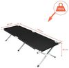 Spetebo Feldbett XXL Campingbett mit Tragetasche 190 x 64cm schwarz (Packung, 1-St, klappbar) Reise Feldbett mit Belastbarkeit bis 120 kg Bild 2