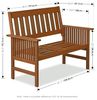 Furinno Tioman Gartenbank aus Hartholz im mediterranen Stil, Natur Bild 2
