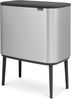 Brabantia 'Bo Touch Bin' Mülleimer, Stahl, 33 (3x11) Liter, Stahl matt Bild 2