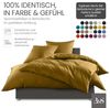 Bettwaesche-mit-Stil Mako-Satin Spannbettlaken gold 160x200cm Höhe 5-10cm Bild 4
