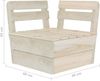 vidaXL Garten-Palettensofa 2-Sitzer Impregniertes Fichtenholz 3063708 Bild 3
