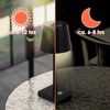 Spetebo LED Solarleuchte LED Solar Akku Touch Leuchte warm weiß - 26 x 11 cm, 3 Helligkeits Stufen / Dimmbar / Touch, LED fest integriert, warmweiß, Garten Kunststoff Tischlampe in schwarz Bild 5