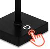 Spetebo LED Solarleuchte LED Solar Akku Touch Leuchte warm weiß - 26 x 11 cm, 3 Helligkeits Stufen / Dimmbar / Touch, LED fest integriert, warmweiß, Garten Kunststoff Tischlampe in schwarz Bild 4