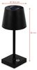 Spetebo LED Solarleuchte LED Solar Akku Touch Leuchte warm weiß - 26 x 11 cm, 3 Helligkeits Stufen / Dimmbar / Touch, LED fest integriert, warmweiß, Garten Kunststoff Tischlampe in schwarz Bild 2