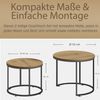 Best for Home Beistelltisch 2er Set Runder Couchtisch Eiche – platzsparend & im Loft-Stil Bild 2