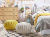 Pouf beige ⌀ 50 cm CONRAD II Bild 2