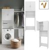 Waschmaschinenschrank Martha Weiß 64 x 190 cm mit 2 kurzen Türen Vicco Bild 4