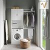 Waschmaschinenschrank Martha Weiß 64 x 190 cm mit 2 kurzen Türen Vicco Bild 2