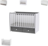 Lorelli 'MATRIX NEW' Babybett mit Schubladen dunkelgrau 60x120 cm