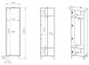 Garderobenschrank ""Nevio"" Stauraumschrank 55cm Artisan Eiche 1-türig Bild 3