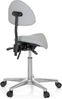 hjh OFFICE Arbeitsstuhl Arbeitshocker TOP WORK 20 Kunstleder Grau Bild 4