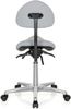 hjh OFFICE Arbeitsstuhl Arbeitshocker TOP WORK 20 Kunstleder Grau Bild 5