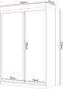 Lookway Kleiderschrank CAMARO II 150 cm mit Spiegel Schiebetürenschrank Bild 2