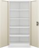 Büroschrank C001 Aktenschrank Lagerschrank Mehrzweckschrank Metallschrank 4 Fachböden Pulverbeschichtung Stahlblech 185 x 90 x 40 cm (H x B x T) (Weiß-Holzoptik) Bild 5