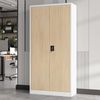 Büroschrank C001 Aktenschrank Lagerschrank Mehrzweckschrank Metallschrank 4 Fachböden Pulverbeschichtung Stahlblech 185 x 90 x 40 cm (H x B x T) (Weiß-Holzoptik) Bild 2