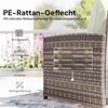 Outsunny Sitzgruppe mit 2 Stühle, Kissen, Hocker, Tisch, Staufach, (Balkonmöbel Set, 5-tlg, Rattan Gartenmöbel Set), für Garten, Balkon, Terrasse Cremeweiß Bild 5