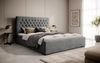 Designer Polsterbett Chester mit Stauraum 140x200 Grau 48 Bild 2