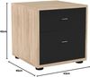 Wiemann 599729 Tokio Nachttisch, Holz, eiche-sägerau-nachbildung, 43 x 40 x 42 cm, montiert Bild 2