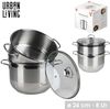 Urban Living 8 Liter Couscous-Topf Ø 24 cm Edelstahl Kochtopf 31321 Bild 2
