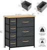 DWVO Kommode mit 7 Schubladen, Schrank aus Stoff mit Griffen, Metallgestell & MDF-Holzplatte, langlebig, für Schlafzimmer & Wohnzimmer,dunkelgrau Bild 3