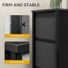 DWVO Kommode mit 7 Schubladen, Schrank aus Stoff mit Griffen, Metallgestell & MDF-Holzplatte, langlebig, für Schlafzimmer & Wohnzimmer,dunkelgrau Bild 5