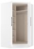 Vente-unique - AURALI Wardrobe and walk-in wardrobe Holz, Platte Weiß - B 101,5 cm x H 182 cm x L 101,5 cm Bild 4