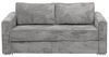 Vente-unique - LORETO Sofa SamtStoff Grau - B 223 cm95 cm x H 90 cm x L 215 cm Bild 2