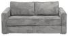 Vente-unique - LORETO Sofa SamtStoff Grau - B 223 cm95 cm x H 90 cm x L 215 cm Bild 5