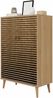 Dmora Sideboard Proxima 80 x 36 x 127 cm Braun, 3 Regale, 2 Türen Bild 3