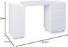 Inter Link Laptoptisch Nähmaschinentisch Computertisch Büromöbel Arbeitstisch Basteltisch Hobbytisch MDF Weiss BxHxT: 66-121 x 72 x 36. 5 cm Bild 3