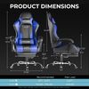 GTPLAYER Gaming Stuhl mit Lautsprecher Bürostuhl Schreibtischstuhl Musik Audio Gamer Stuhl Drehstuhl Ergonomisches Design PC Stuhl Multi-Funktion E-Sports Chefsessel schwarz-blau Bild 3