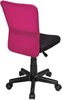 BAKAJI Bürostuhl, drehbar, aus Netzstoff, höhenverstellbar mit Rädern (Schwarz Fuchsia) Bild 4