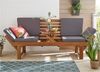 DESIGN DELIGHTS Sitzbank GARTENBANK "AKAZIE", Akazienholz, Holz Sitzbank mit Tisch & Polstern Bild 2