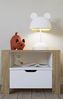 Hanah Home Stylish Nightstand, Light Walnut & White, 60 x 42 x 45 cm | 100% Melamine Coated Particle Board, 18 mm Thick | Perfect for Modern Bedrooms & Living Spaces Bild 4