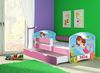 Kinderbett Jugendbett mit einer Schublade und Matratze Rausfallschutz Rosa 70x140 80x160 80x180 ACMA II (09 Meerjungfrau, 80x160 cm mit Bettkasten) Bild 4