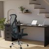 hjh OFFICE Profi Bürostuhl AZURRO B Stoff Drehstuhl ergonomisch, Netzrücken, Flexible Lordosenstütze, Schwarz, 751014 Bild 2