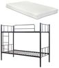 Metall-Etagenbett Berimma mit 2 Matratzen 90x200 cm Schwarz [en. casa] Bild 4