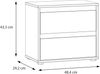 Forte ELISTON Nachtschrank 50, moderner Nachttisch mit 2 Schubladen, Schlafzimmer, Mauvella Eiche Holzdekor|Kashmir Beige, 48,4 cm breit x 43,3 cm hoch x 29,2 cm tief Bild 2