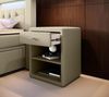 Designer Nachttisch Sky (Kunstleder) Beige Bild 3