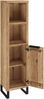 Hochschrank-Wildeiche massivum Sydney 1-türig 31x125x25 cm Hochschrank-Massivholz Badezimmermöbel-schmal Flurschrank Gäste-WC Bild 4