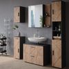 Badspiegelschrank Irma Anthrazit/Goldkraft Eiche 80 x 75 cm Vicco Bild 2
