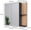 Badspiegelschrank Irma Anthrazit/Goldkraft Eiche 80 x 75 cm Vicco Bild 3