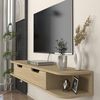 TV-Lowboard hängend Karjali 150x30x19 cm Eicheoptik [en. casa] Bild 3