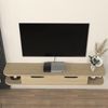 TV-Lowboard hängend Karjali 150x30x19 cm Eicheoptik [en. casa] Bild 4