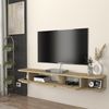 TV-Lowboard hängend Karjali 150x30x19 cm Eicheoptik [en. casa] Bild 2
