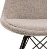 AC Design Furniture Emanuel 2er-Set Esszimmerstühle in Beige, Gepolsterter Sitz und Schwarze Metallbeine, Küchenstühle modern, Polsterstühle, Esszimmermöbel, B: 48. 5 x T: 54 x H: 85. 5 cm Bild 5