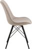 AC Design Furniture Emanuel 2er-Set Esszimmerstühle in Beige, Gepolsterter Sitz und Schwarze Metallbeine, Küchenstühle modern, Polsterstühle, Esszimmermöbel, B: 48. 5 x T: 54 x H: 85. 5 cm Bild 4