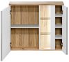 LED Spiegelschrank 80cm BERMUDA-56, weiß mit Wotaneiche Nb, B x H x T ca. 80 x 70 x 20 cm Bild 3